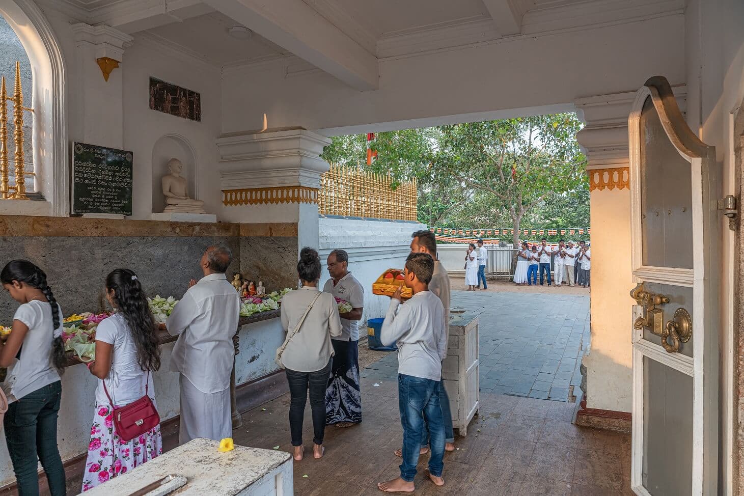 Pilgrims making offerings placeholder