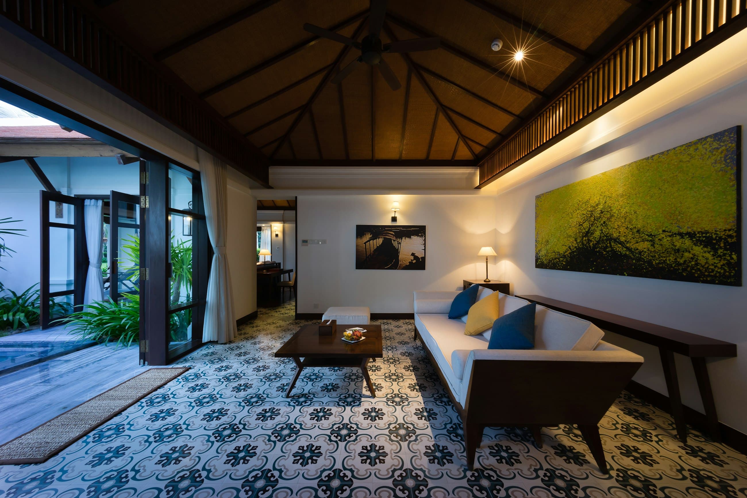 Luxury villa pool overlooking the ocean